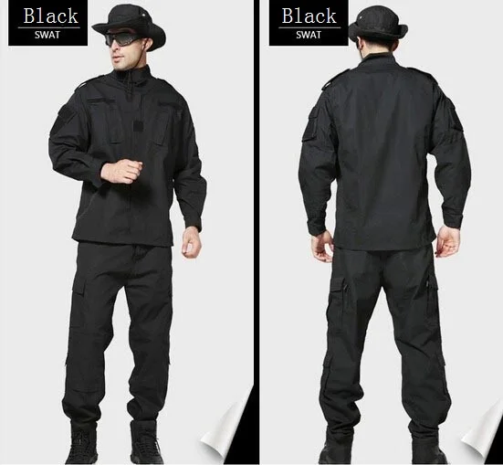 Военная охотничья тактическая американская армейская мужская одежда комплект брюки карго Униформа Kryptek черная камуфляжная боевая униформа Открытый страйкбол