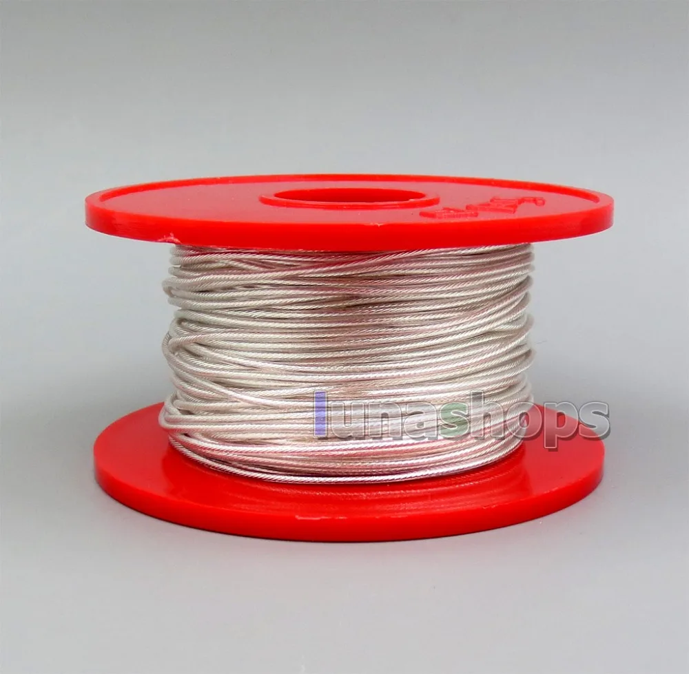 

LN006223 10m 7*0.1mm Pure Silver + Gold + Palladium Alloy Earphone DIY Custom Cable (Not Telf) Diameter OD:1.2mm