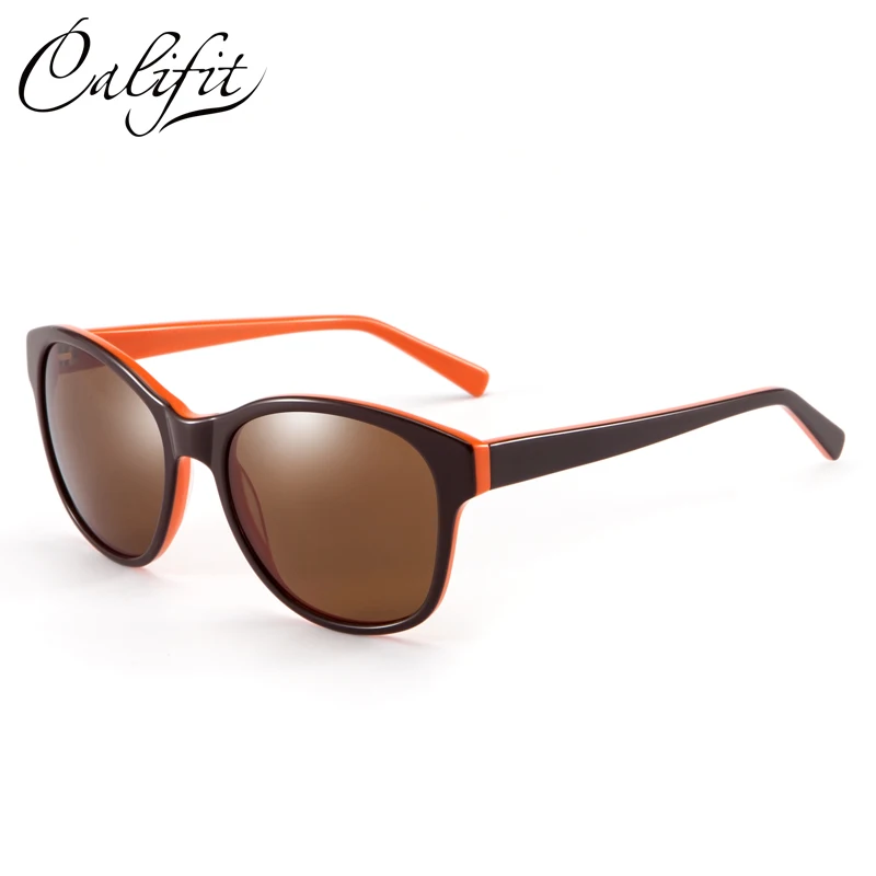 

CALIFIT Round Polarized Optical Glasses Women Designer Prescription Lenses Myopia Eyeglasses UV400 1.74 Index Graduated Glasses