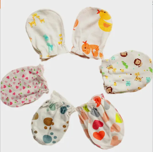 100 Cotton Newborn Infant Baby Gloves Four Seasons Anti Scratching