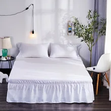 Отель эластичный для кровати; постельное покрывало Чехлы для мангала рюшами Twin/queen/King Размеры 40 см высота свадьбы дома применение