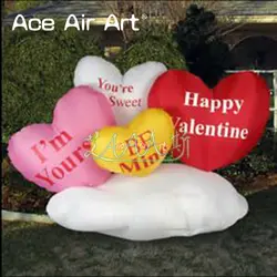 Рекламный надувной воздушные шары с дизайном «сердце» сюрприз, Любовь сердца с облаком на День святого Валентина для свадьбы/события