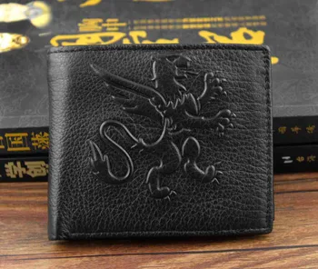 

Black Dragon Long Genuine Leather Men Boys Bifold Card Money Wallet Purse Hot
