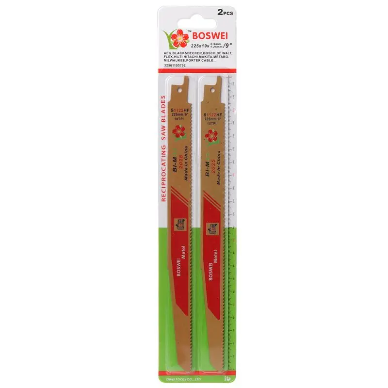 

2Pcs/Set Gold Reciprocating Sabre Saw Blades for Cutting Metal Professional S1122HF Blade Tools