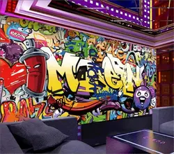 Beibehang заказ обои 3d росписи модные буквы граффити бар КТВ задний план стены Гостиная Спальня папье peint