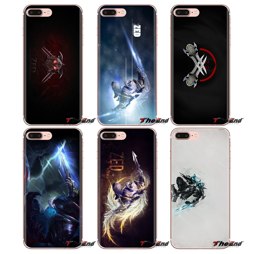 For iPod Touch Apple iPhone 4 4S 5 5S SE 5C 6 6S 7 8 X XR XS Plus MAX Zed Game Transparent Soft Shell Covers |