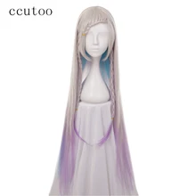 Ccutoo 100 см YUNA смешанные цвета прямые длинные косички Прически синтетический парик для Хэллоуина вечерние косплей парик термостойкие волосы
