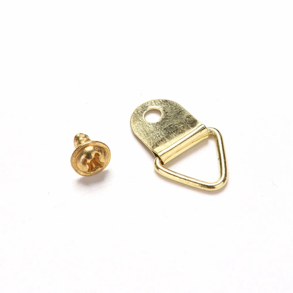 100 шт. подвесное Золотое треугольное d образное кольцо картина маслом зеркальная