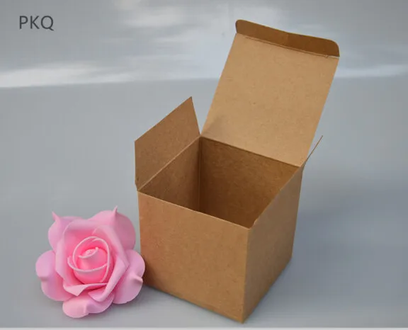 

4x4x6cm brown black white paper packaging Box kraft paper Gift Favor boxes blank DIY Soap Cookies Packaging Paper cosmetic Box