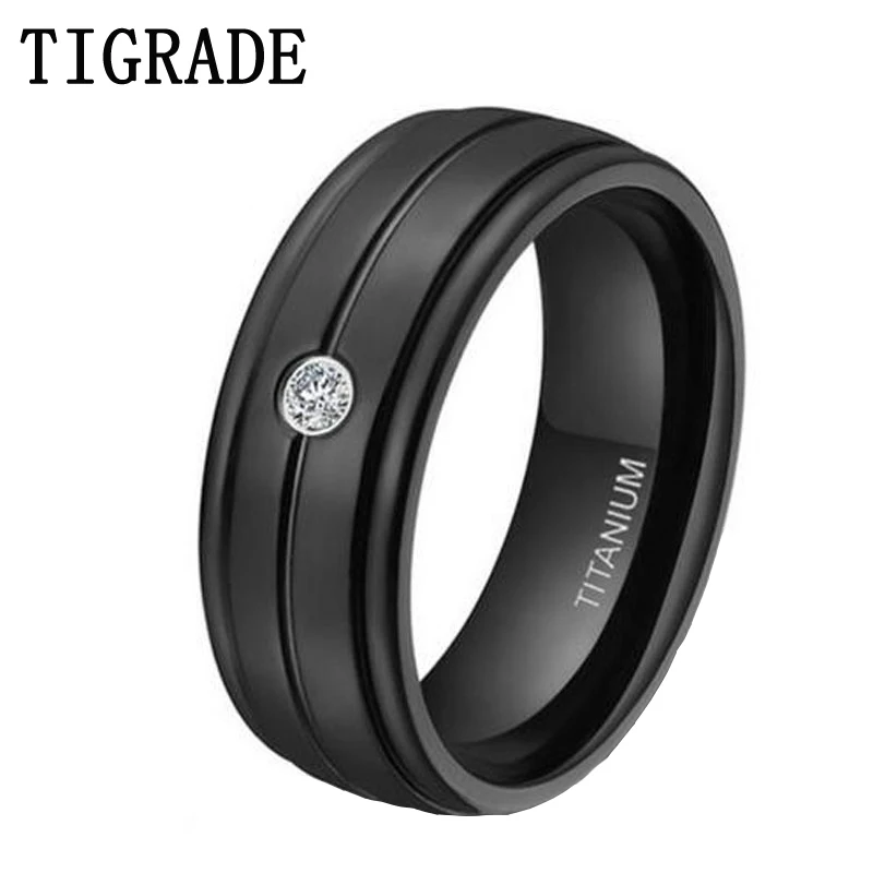Tigrade 4/6/8/10mm Anello in tanio da uomo color argento Spazzolato Uomo Fede nuziale Anelli di fidanzamento Gioielli maschili Coppia anel feminino  36