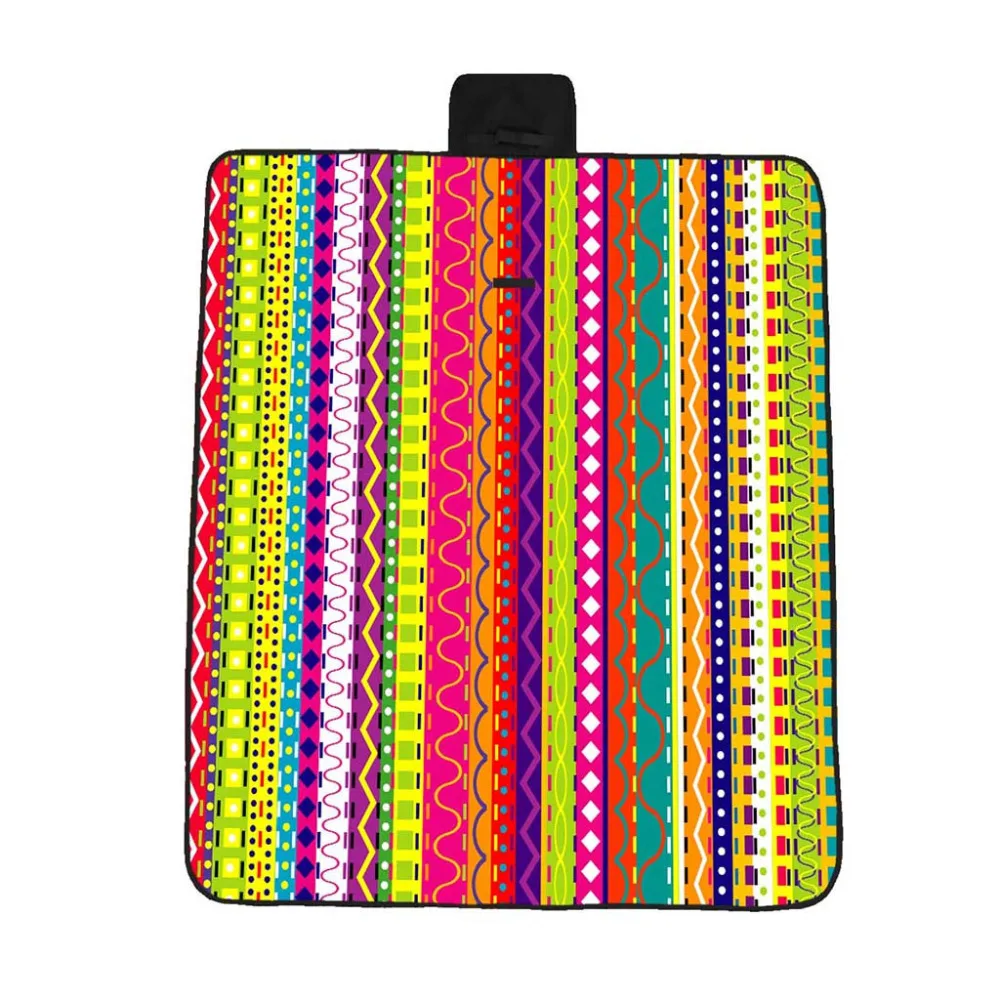 Многоцветный 148x152 см 5 Размеры ручка дизайн 3D цифровой печати полный полиэстерная из ткани Оксфорд Пикник сумка для пляжного коврика #5A04