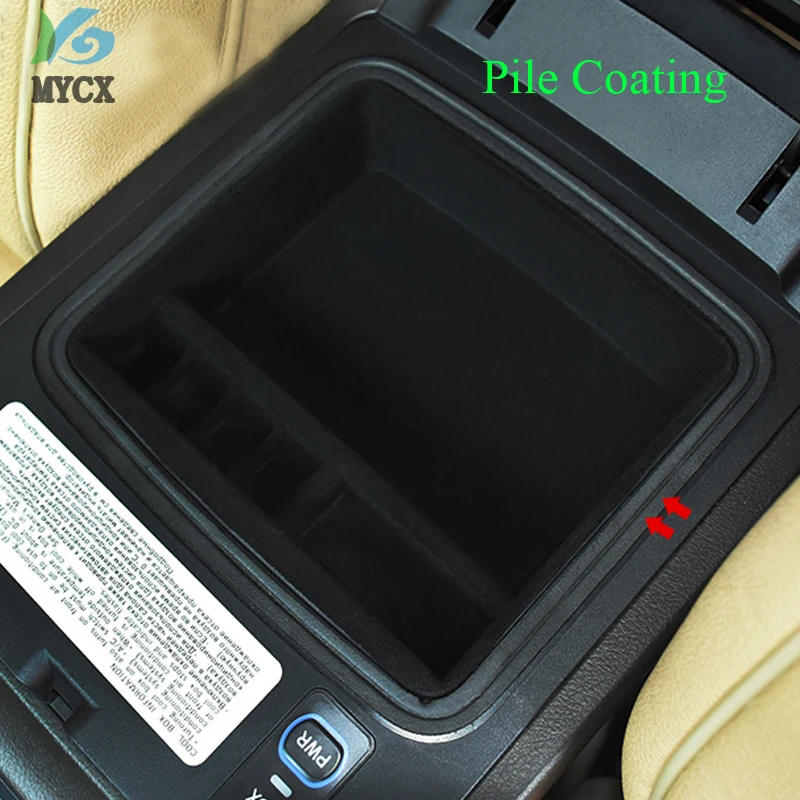 

2003-2019 Car Central Armrest Console Organizer Storage Box pile coating For Toyota Land Cruiser Prado FJ120 fj150 Accessories