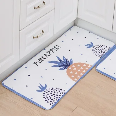 

New Welcome Floor Mats Cute Pineapple Cats Printed Bathroom Kitchen Carpet House Doormats for Living Room Anti-Slip Rug LYN05