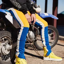 Высокие уличные мужские лоскутные брюки винтажные с боковой молнией уличная Мужские штаны для спорта хип-хоп повседневные брюки Pantalon Hombre