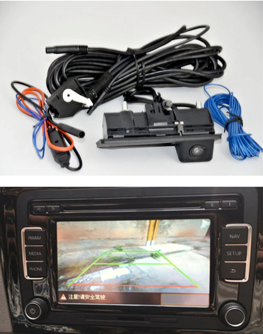 RCD510 RNS610 RNS315 RGB заднего вида камера RVC для Sagitar Tiguan Passat RNS510 56D 827 566A|Клипсы и зажимы