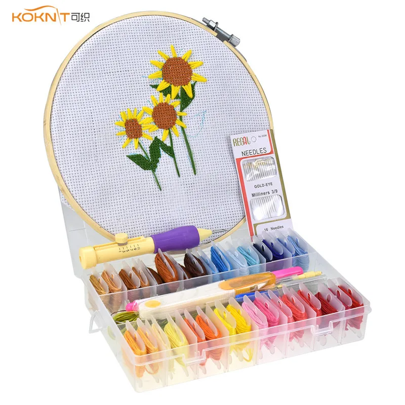

Magic Embroidery Pen Set 32pcs Embroidery Floss Cross Stitch Threads Craft Knitting Sewing Tool Threade Women DIY Sewing tool