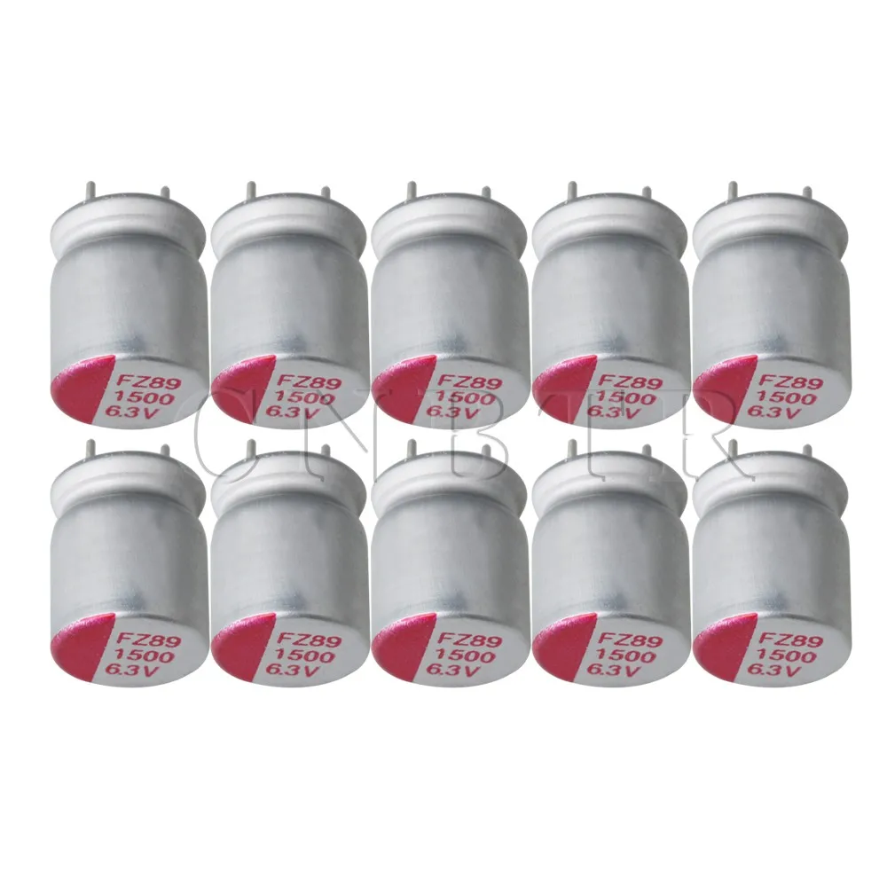 

CNBTR FZ89 1500uF 6.3V PC Motherboard VGA Card Radial Aluminum Electrolytic Capacitors 10 x 12mm Pack of 10