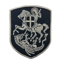 Рыцари Тамплиер печать нашивки вышитый щит Франция нашивка Дракон убийца значок Железный На нравственной эмблеме одежда наклейки на заказ