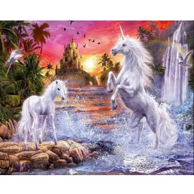 

Diamond Embroidery Animal Horse Cartoon Landscape Diamond Painting Cross stitch Full drilling birthday present Home Decoration