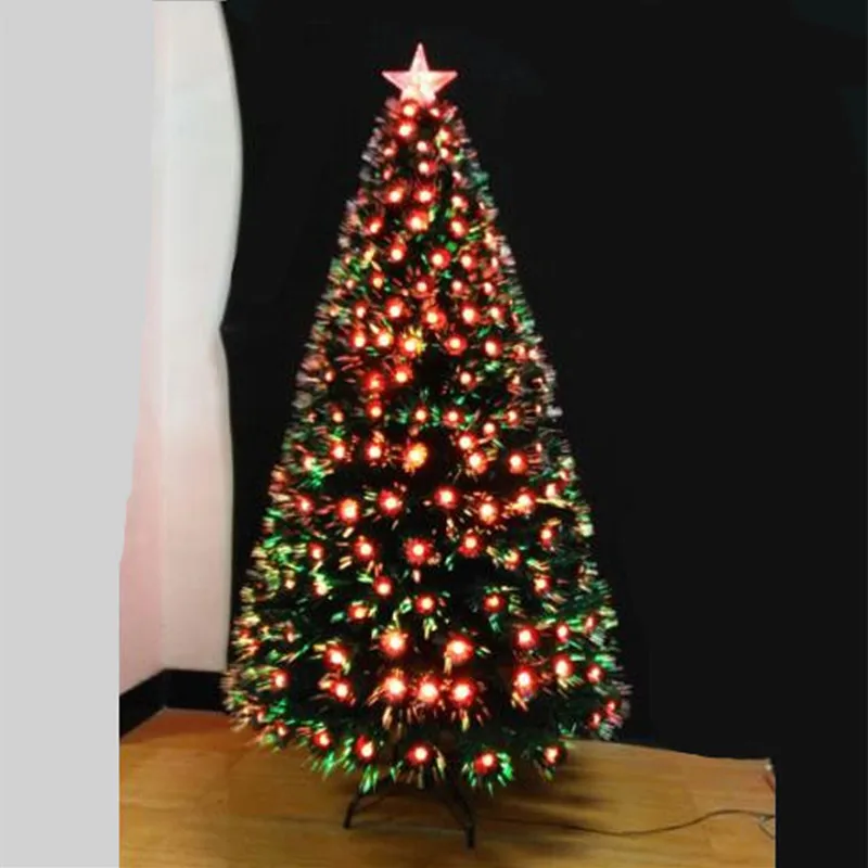 

1.8 m / 4.0 m green light emitting LED red fiber tree family hotel mall decoration Christmas tree