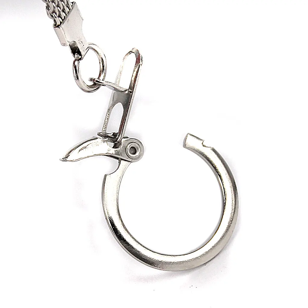 Phenovo Pack of 20 Metal Blank Split Keyrings Keychain Clasp With Chains DIY Crafts Jewelry Findings 