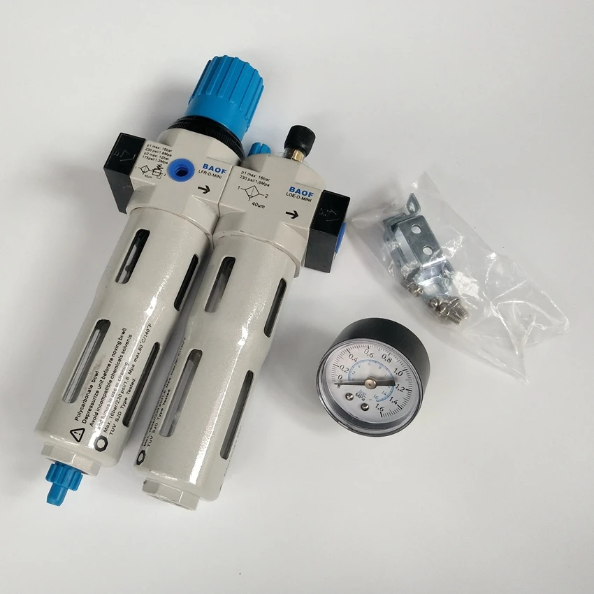 FRC D MINI 1/4 Air Filter Regulator Lubricator Combinations 1/4'' Port