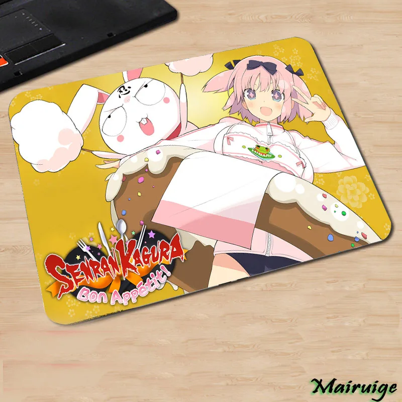 Популярный резиновый коврик для мыши Mairuige ПК и игр в стиле аниме Senran Kagura