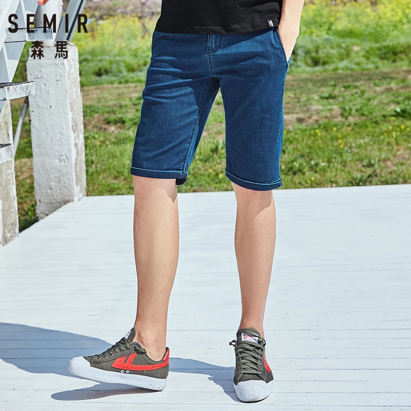 SEMIR шорты мужские джинсовые летние прямые Стрейчевые брюки спортивные тренды
