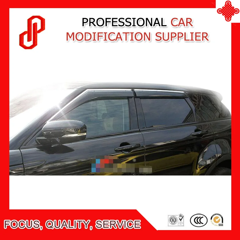 

High Quality Injection molding trim vent shade rain sun wind deflector window visor for Range Rover Evoque 2014-2018