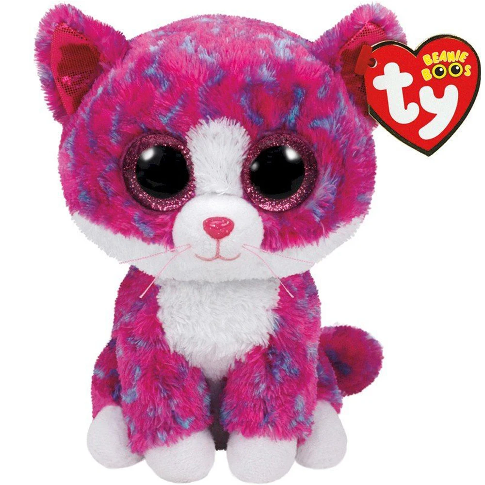 

Ty Beanie Boos Charlottle the Purple Cat Plush Toy Children Gift 15cm