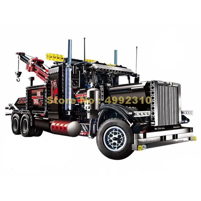 

20020 1877pcs technic mechanical ultimate american style heavy container trucks building block compatible 8285 bricks Toy