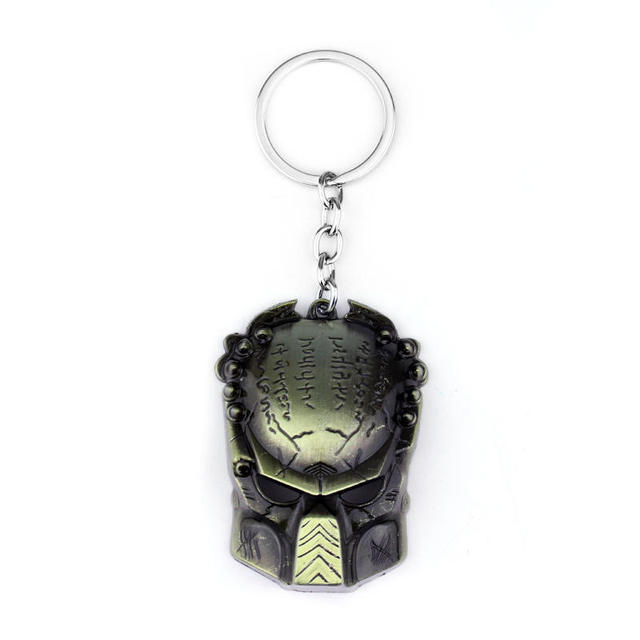 Aliens V Predator Double AVP Keychain 3D Game Alien Queen Pendant Keyring Holder  Lavae Prometheus Men Jewelry Souvenir