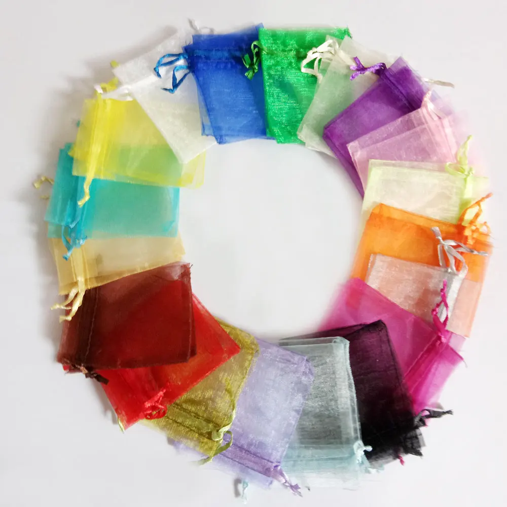 

25x35cm organza bag 50pcs jewelry packaging display jewelry pouch gift bags for wedding drawstring bag woman travel storage bag