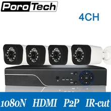 E4C-F 4CH 2MP камера видеонаблюдения камера комплект Survelliance система DVR ночного видения камера