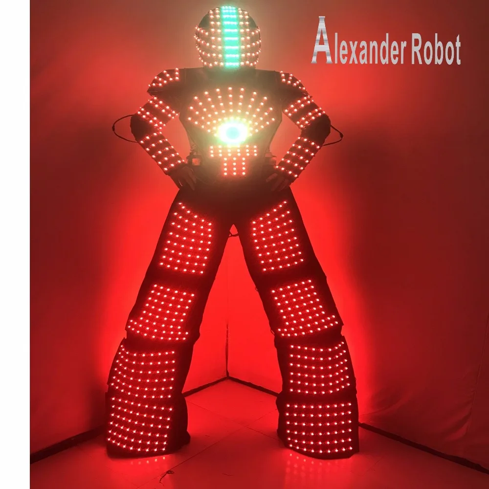 LED Suits Robot Costume LED Clothing Birthday Party Light Size Fabric Breathable Colors