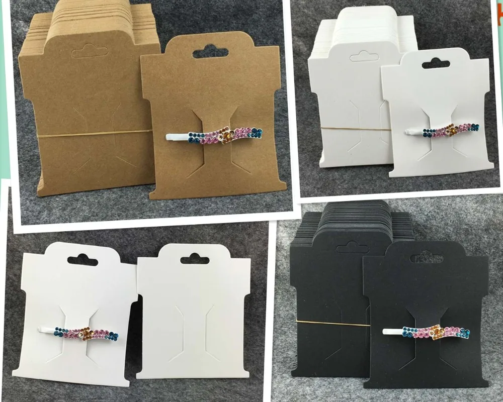 200pcs Kraft Hair Clip Cards For Packing Hairpin And Used For Hair