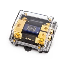 Универсальный автомобильный Автомобильный аудио усилитель предохранитель 1 в 2 Выход/1 в 1 выход предохранитель кран с Вольтметр аудио предохранитель