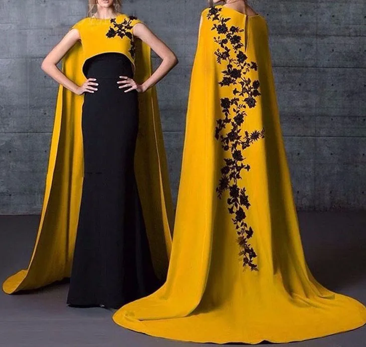 Robe avec cape longue Clearance