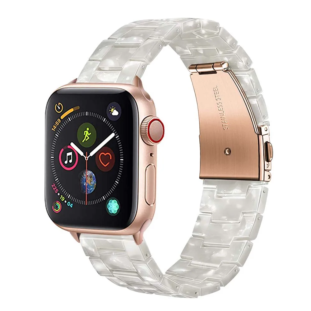 Иммитационный керамический ремешок для часов iWatch Apple Watch Series 5 4 3 2 1 44 мм 42 мм 40 мм 38 мм ремешок из смолы браслет на запястье