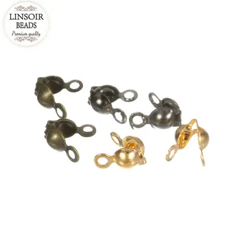 

200Pcs/Lot Gold/Silver/Bronze/Rhodium/Gunblack Connectors Clasps Fitting 3mm Ball Chain Components Jewelry Accessories F104
