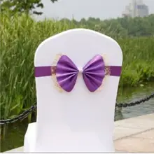 Банкетный Свадебный вечерний кухонный столовый набор крышка стула резинка с тесьмой с эластичными кружевные с кушаком галстуки-бабочки украшения оптом
