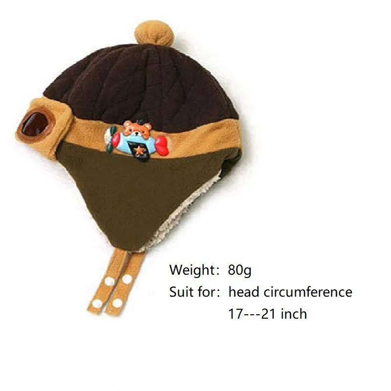 Теплая детская шапка для малышей от 10 до 48 месяцев, Шапка-бини для мальчиков и девочек, детская зимняя шапка-пилот, шапки с помпоном