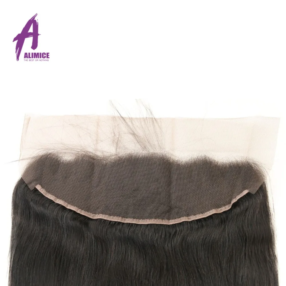 Alimice Indian Straight Hair 134 Lace Frontal Closure 8-24 inch 100% Human Hair FreeMiddleThreeSide Part Lace Closure (4)