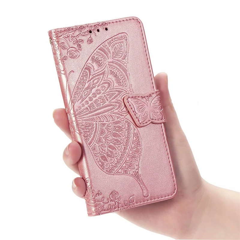 Butterfly-Rose Gold Чехол для samsung A50 A70 A10 A40 бумажник чехол A20E M40 M20 M10 M30 A80 A60 A10E A20 A30 крышка чехол для samsung Galaxy A50 A10 A70 - Цвет: Butterfly-Rose Gold