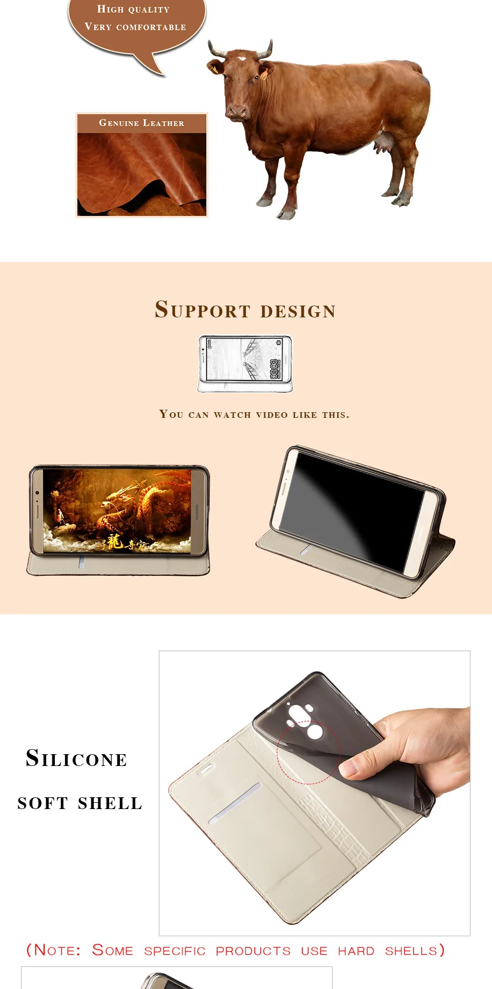 Клык дракона флип-чехол для телефона для Xiaomi Pocophone F1 чехол для A1 A2 Lite Max 2 3 Mix2s для Redmi Note 5 чехол из натуральной кожи