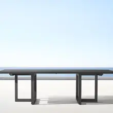 Новое поступление уличные скамейки сад алюминий Прямоугольный Обеденный Стол