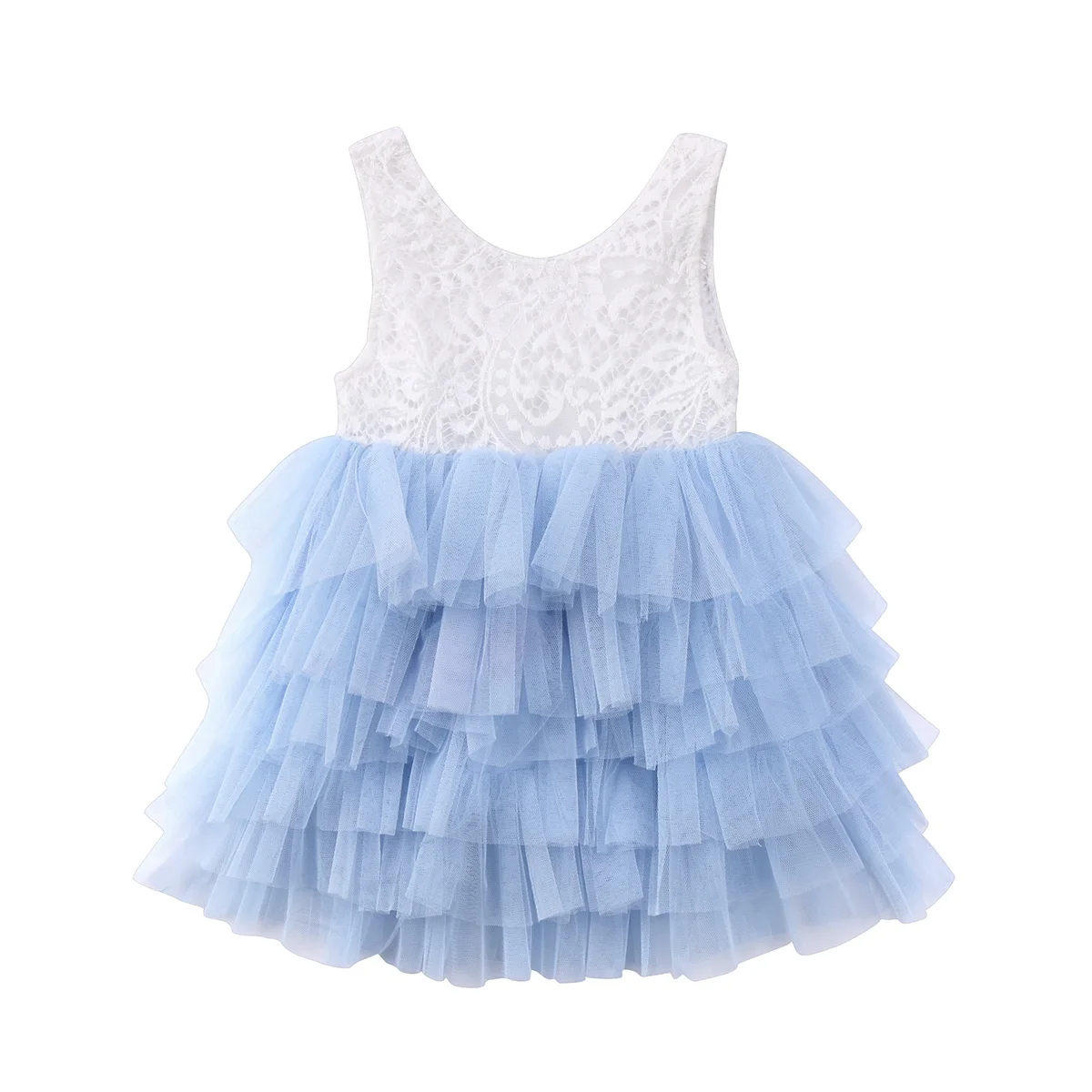 

Summer Toddler Kids Baby Girls Lace Sleeveless Lovely Dress Party Prom Bridesmaid Party Pageant Dresses