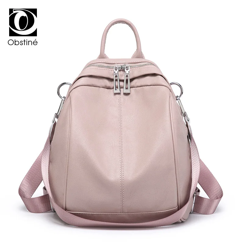 

Designer Female Backpack Vintage Pink Bagpack Women Daypack Ladies Back Pack Bags for Girls Shoulder Bag Luxury Korean Backbag