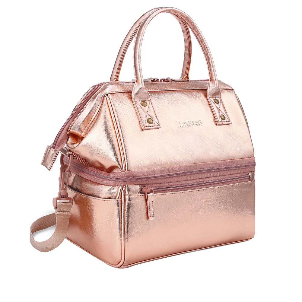 

Outdoor Insulation Lunch Bag Large Capacity Practical Separate Portable For Students Removable Strap Double Layer Detachable