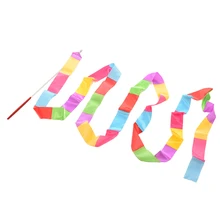 1 шт. танец лента спортзал художественной гимнастики стержень Книги по искусству балета вертя палочки 5 цветов на выбор 3,6 м хорошее качество